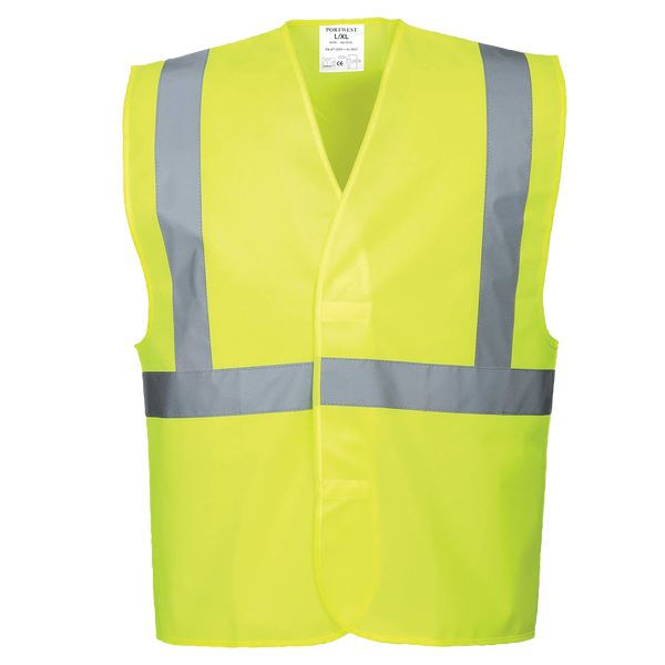 Hi-Vis One Band & Brace Velcro Fasten Vest