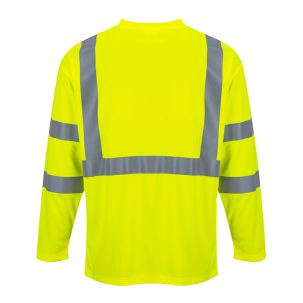 Portwest S191 Yellow Hi-Vis Pocket T-Shirt L/S