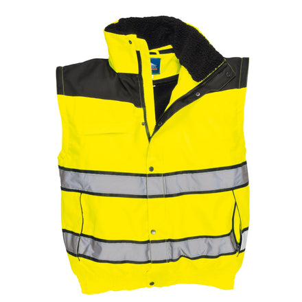 Portwest UC466 Yellow/Black Hi-Vis 3-in-1 Contrast Winter Bomber Jacket