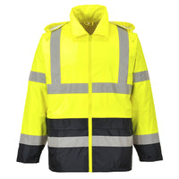 Portwest UH443 Yellow/Black Hi-Vis Contrast Rain Traffic Jacket