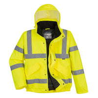 Portwest US463 Yellow Hi-Vis Winter Bomber Jacket