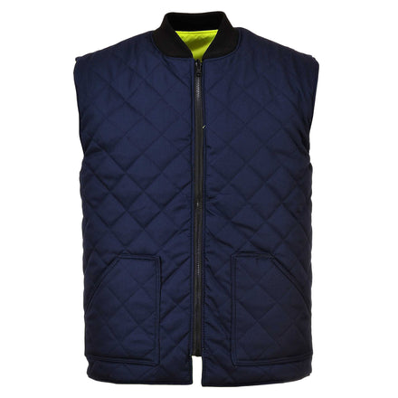 Portwest US469 Yellow Hi-Vis Reversible Bodywarmer Vest