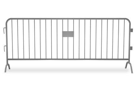 6.5 or 8 ft Premium Heavy Duty Metal Crowd Barrier