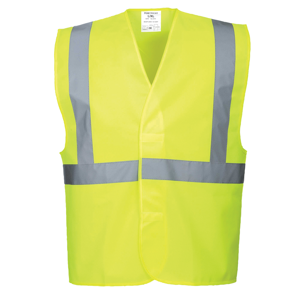 Hi-Vis One Band & Brace Velcro Fasten Vest