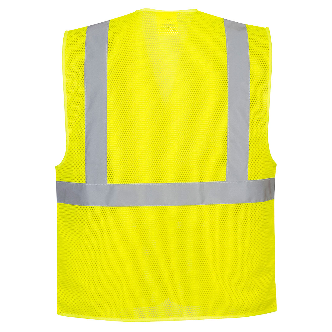 Hi-Vis Two Band & Brace Velcro Fasten All Mesh Vest with 2 pockets