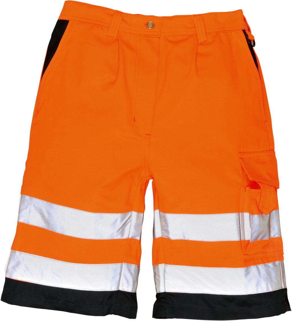 Hi-Viz Polycotton Work Shorts With Reflective Banding & Contrast