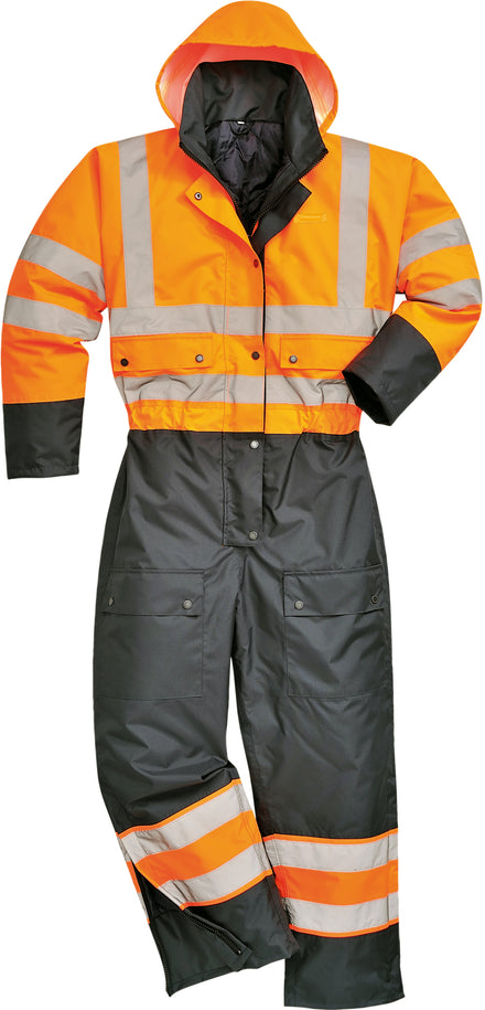 Lined Coverall Class 3 Hi-Vis Contrast With Padding