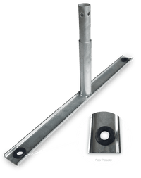 Flat Barricade Foot - Galvanized Metal