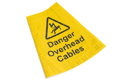 Danger Overhead Cables' Traffic Cone Sleeve