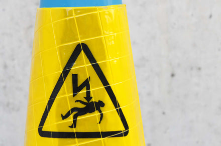 Danger Overhead Cables' Traffic Cone Sleeve