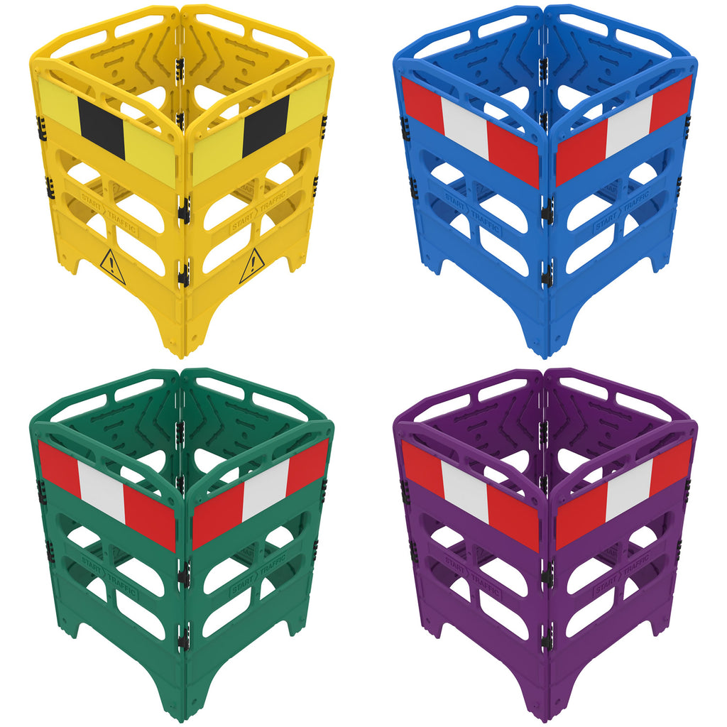 Manhole Guard - Heavy Duty Folding 4 Gate Barricade Rail System
