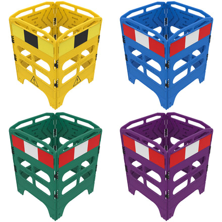 Manhole Guard - Heavy Duty Folding 4 Gate Barricade Rail System