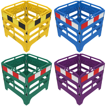 Manhole Guard - Heavy Duty Folding 4 Gate Barricade Rail System