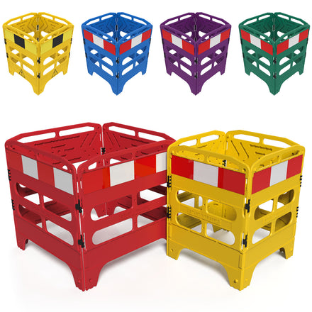 Manhole Guard - Heavy Duty Folding 4 Gate Barricade Rail System
