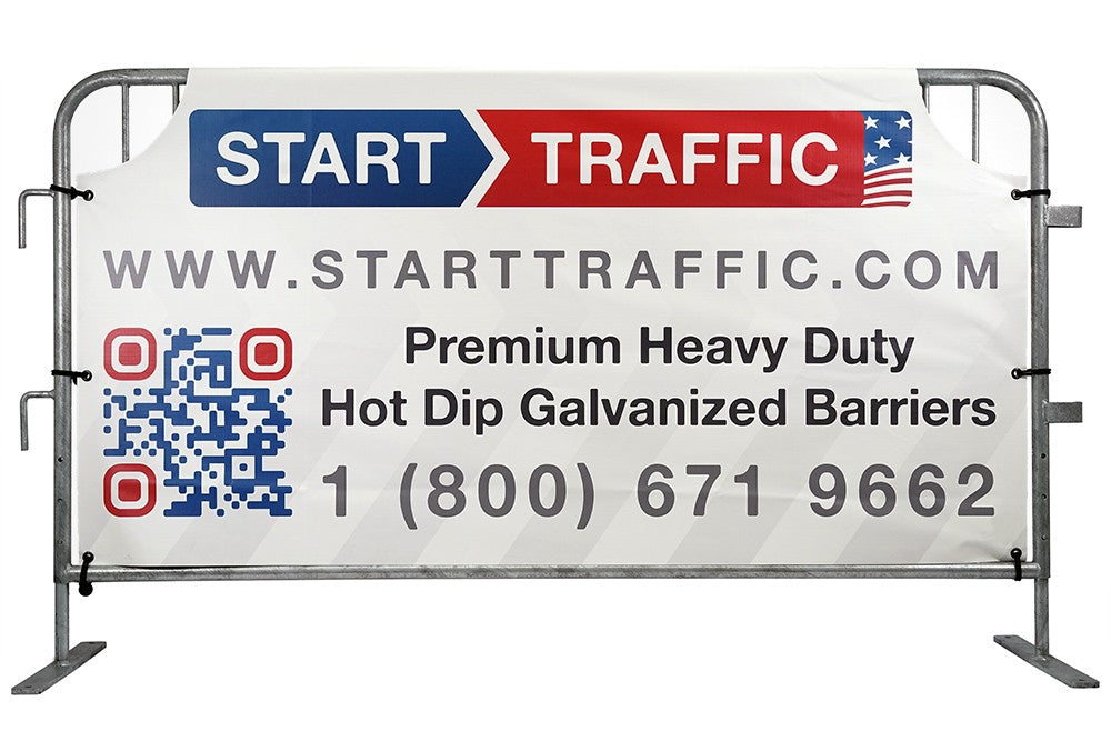 Custom Cover Jacket for Premium Metal Crowd Barrier 6.5 - 8 feet