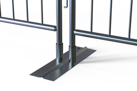 7.5ft - Anti-Trip Space Saving Economy Metal Crowd Barrier