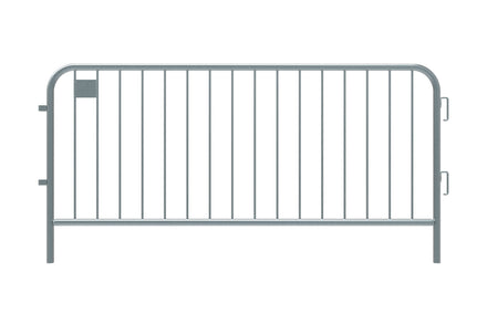 7.5ft - Anti-Trip Space Saving Economy Metal Crowd Barrier