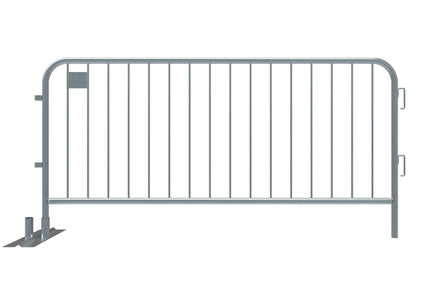 7.5ft - Anti-Trip Space Saving Economy Metal Crowd Barrier