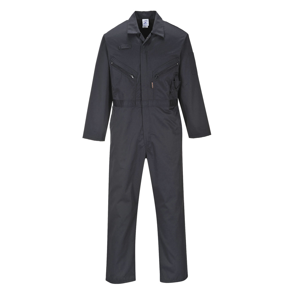 Portwest C813 Black Liverpool Zipper Coverall