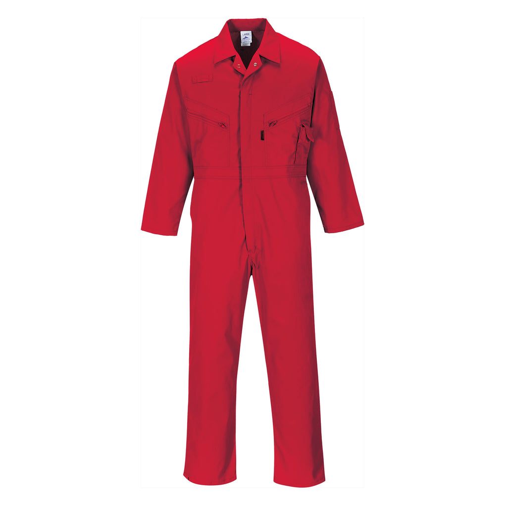 Portwest C813 Red Liverpool Zipper Coverall