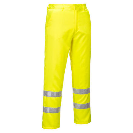 Portwest E041 Yellow Hi-Vis Polycotton Pants