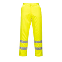 Portwest E041 Yellow Hi-Vis Polycotton Pants