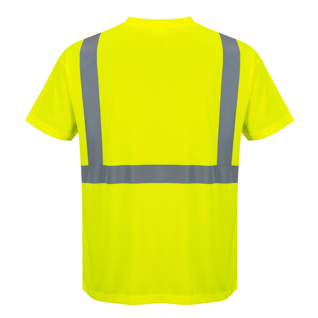 Portwest S190 Yellow Hi-Vis Pocket T-Shirt S/S
