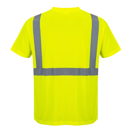 Portwest S190 Yellow Hi-Vis Pocket T-Shirt S/S