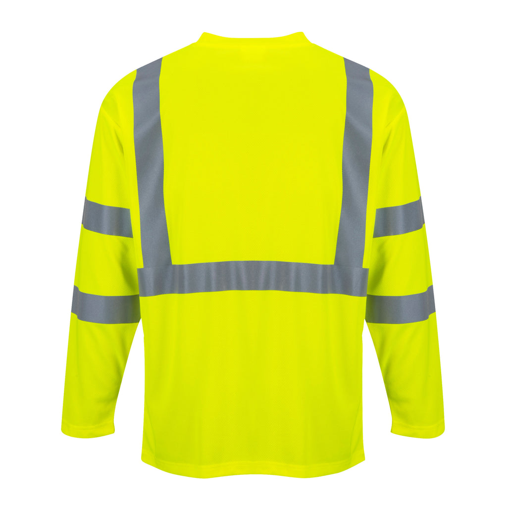 Portwest S191 Yellow Hi-Vis Pocket T-Shirt L/S
