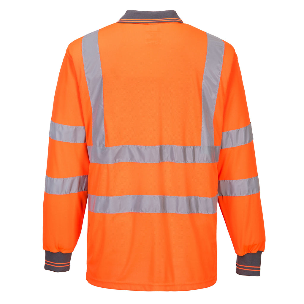 Portwest S277 Orange Hi-Vis Polo Shirt L/S