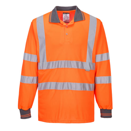 Portwest S277 Orange Hi-Vis Polo Shirt L/S