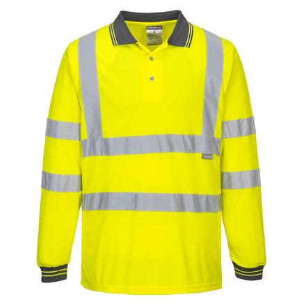 Portwest S277 Yellow Hi-Vis Polo Shirt L/S