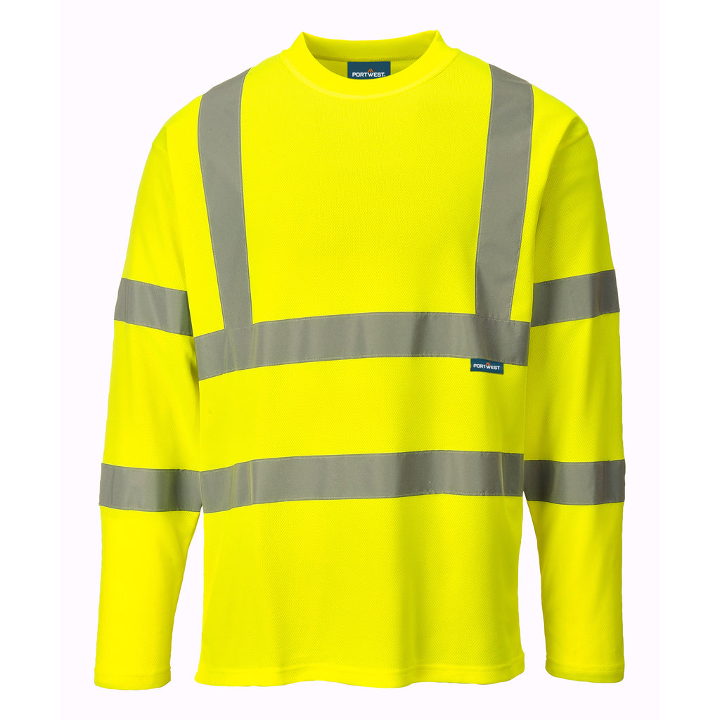 Portwest S278 Yellow Hi-Vis Cotton Comfort T-Shirt L/S