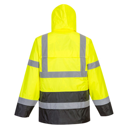Portwest UH443 Yellow/Black Hi-Vis Contrast Rain Traffic Jacket