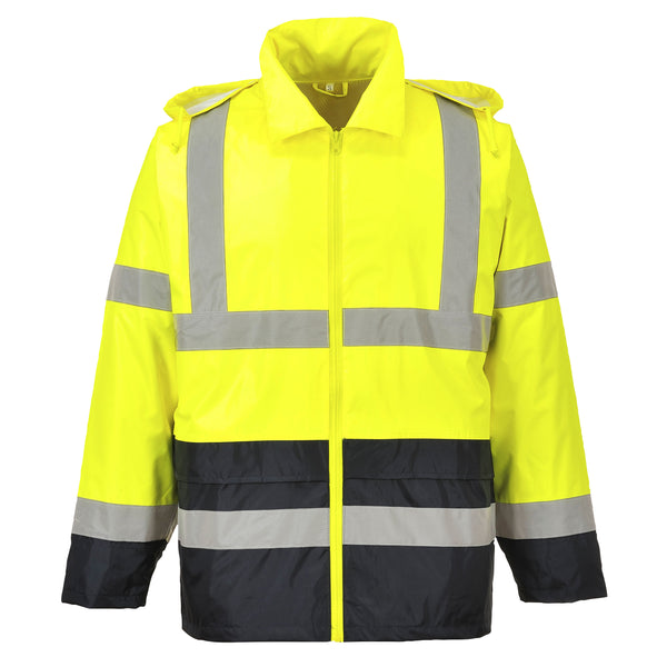 Portwest UH443 Yellow/Black Hi-Vis Contrast Rain Traffic Jacket