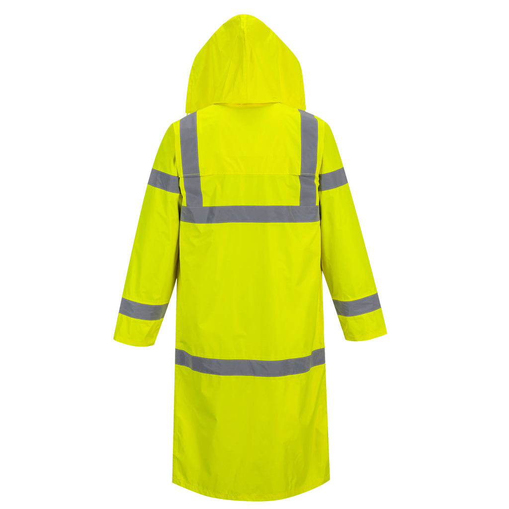 Portwest UH445 Yellow Hi-Vis Rain Coat 48"
