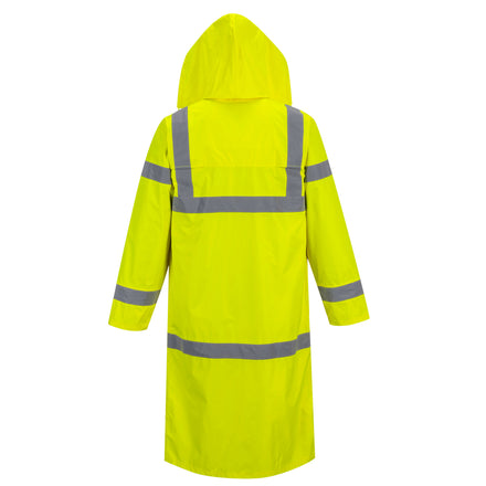 Portwest UH445 Yellow Hi-Vis Rain Coat 48"