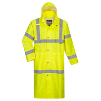 Portwest UH445 Yellow Hi-Vis Rain Coat 48"