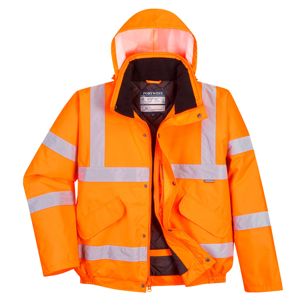 Portwest URT32 Orange Hi-Vis Winter Bomber Jacket
