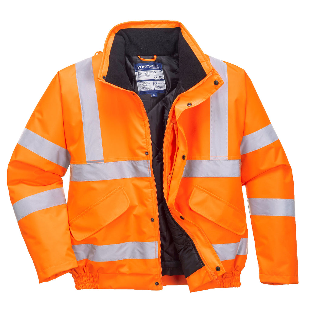 Portwest URT32 Orange Hi-Vis Winter Bomber Jacket