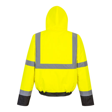Portwest US363 Yellow/Black Hi-Vis Contrast Winter Bomber Jacket