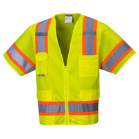 Portwest US373 Yellow Aurora Hi-Vis Contrast Executive Vest S/S