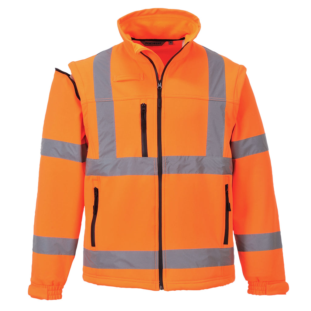 Portwest US428 Orange Hi-Vis 2-in-1 Softshell Jacket (3L)