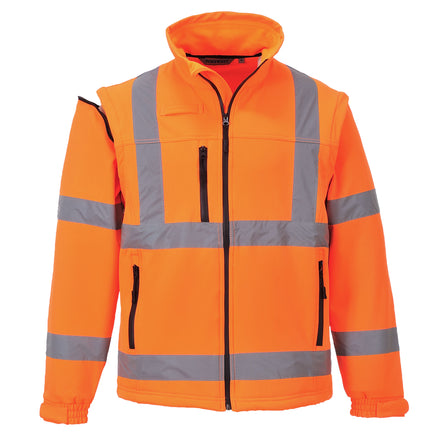 Portwest US428 Orange Hi-Vis 2-in-1 Softshell Jacket (3L)