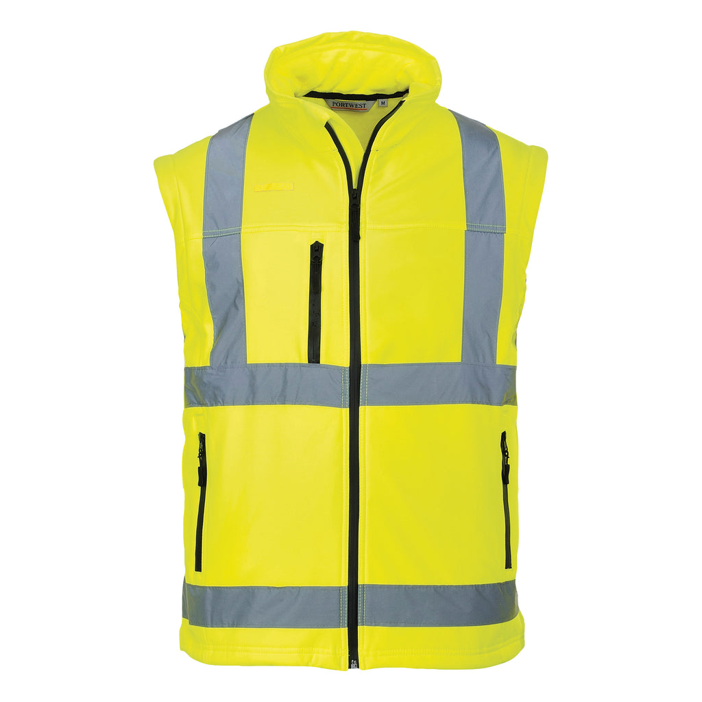 Portwest US428 Yellow Hi-Vis 2-in-1 Softshell Jacket (3L)