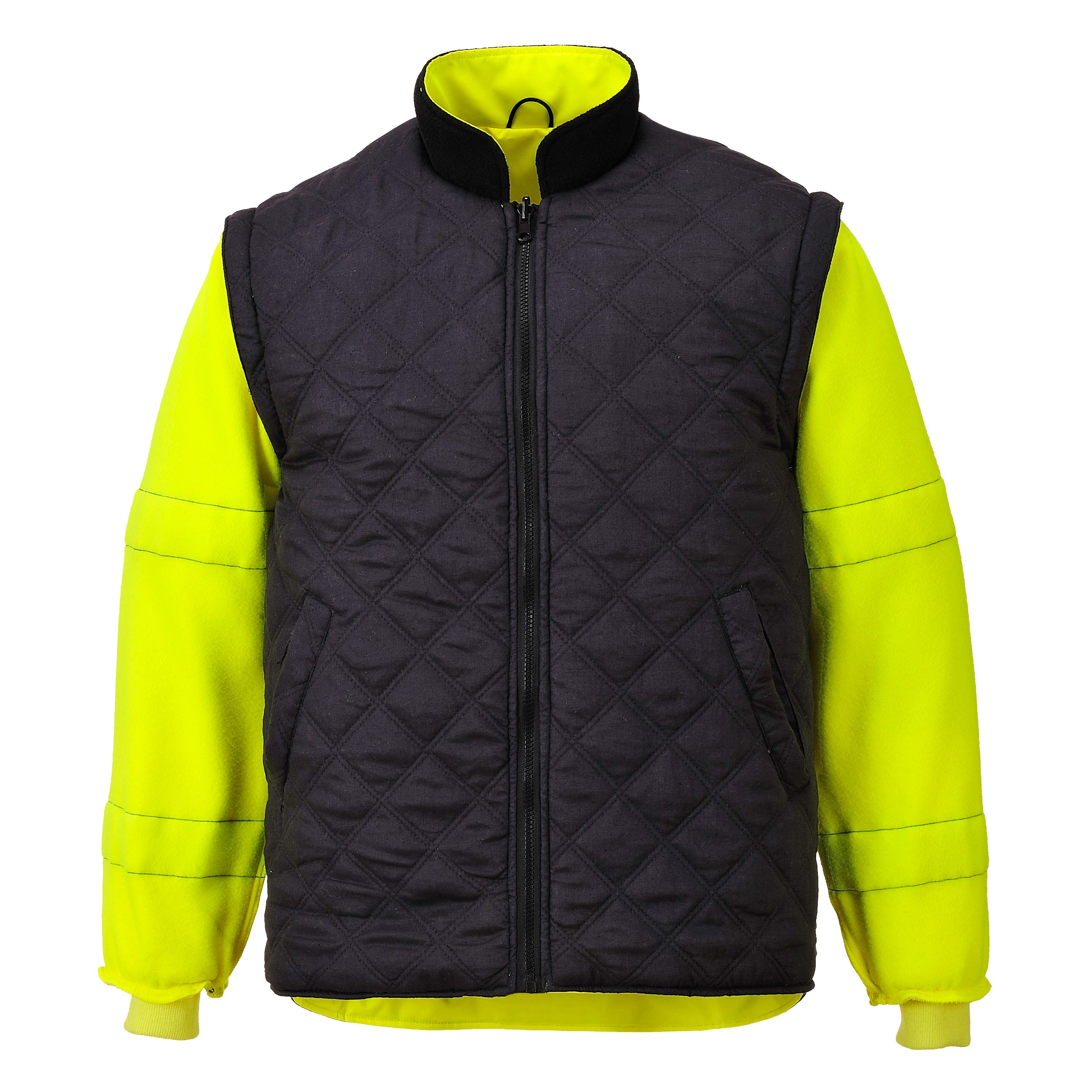 Portwest US427 Yellow Hi-Vis Breathable 7-in-1 Traffic Jacket