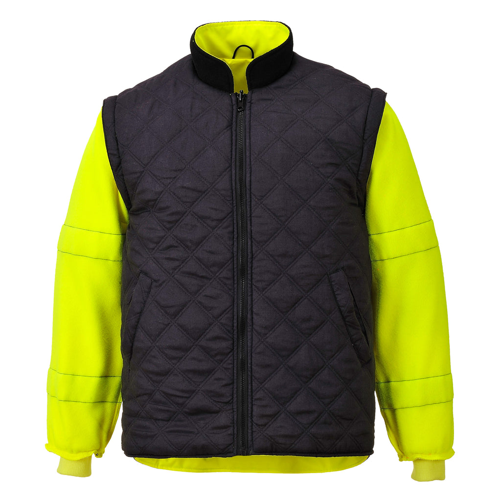 Portwest US427 Yellow Hi-Vis Breathable 7-in-1 Traffic Jacket