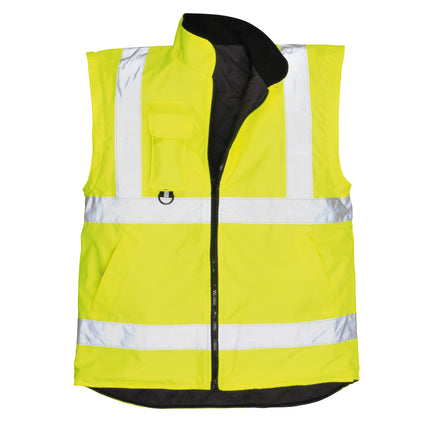 Portwest US427 Yellow Hi-Vis Breathable 7-in-1 Traffic Jacket