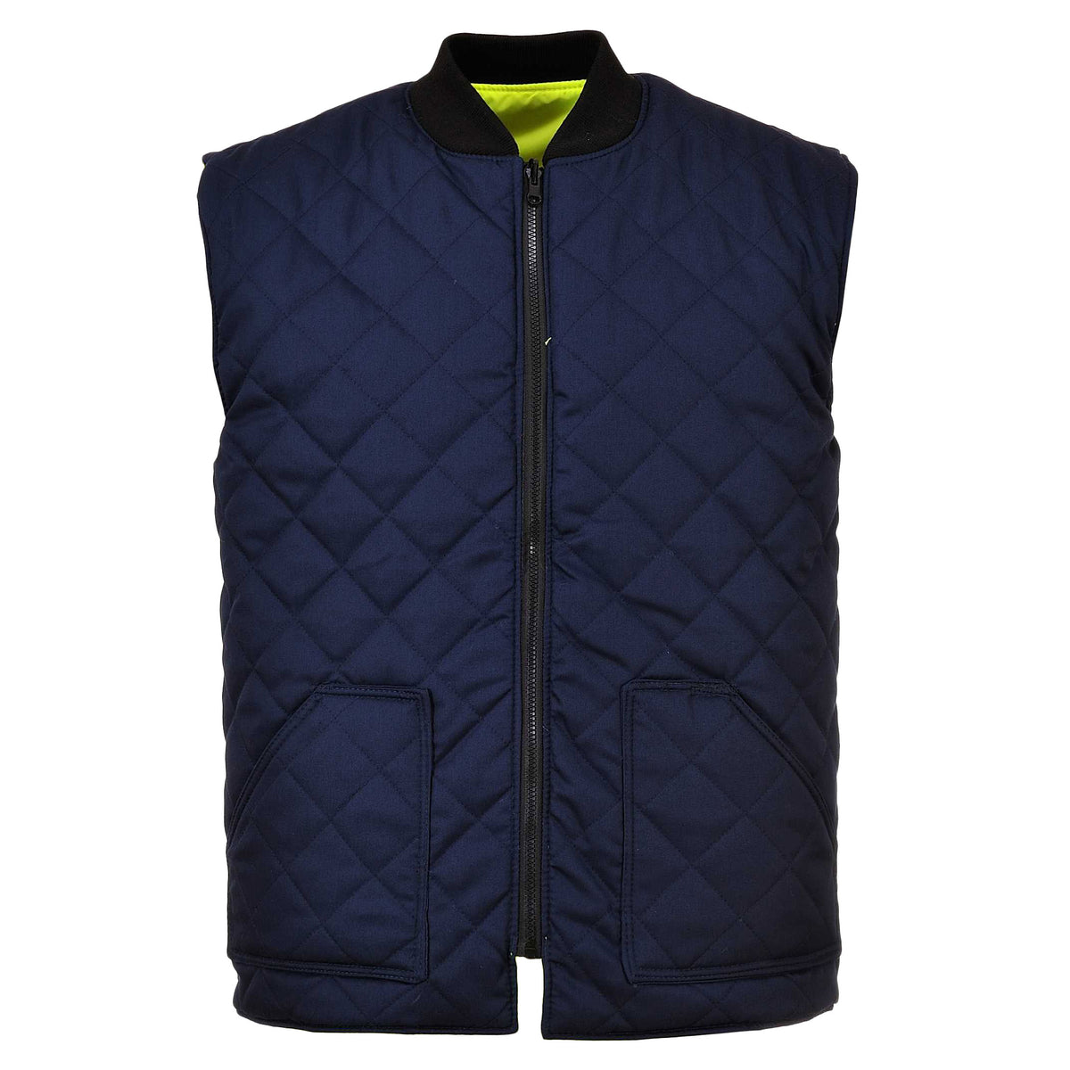 Portwest US469 Yellow Hi-Vis Reversible Bodywarmer Vest