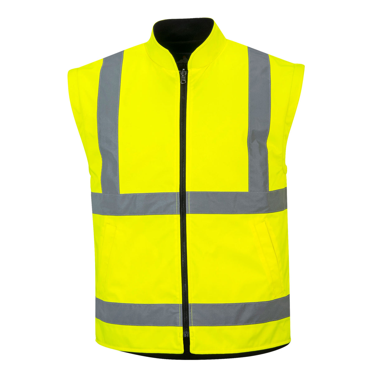 Portwest US768 Yellow/Navy Blue Hi-Vis 5-in-1 Contrast Executive Jacket